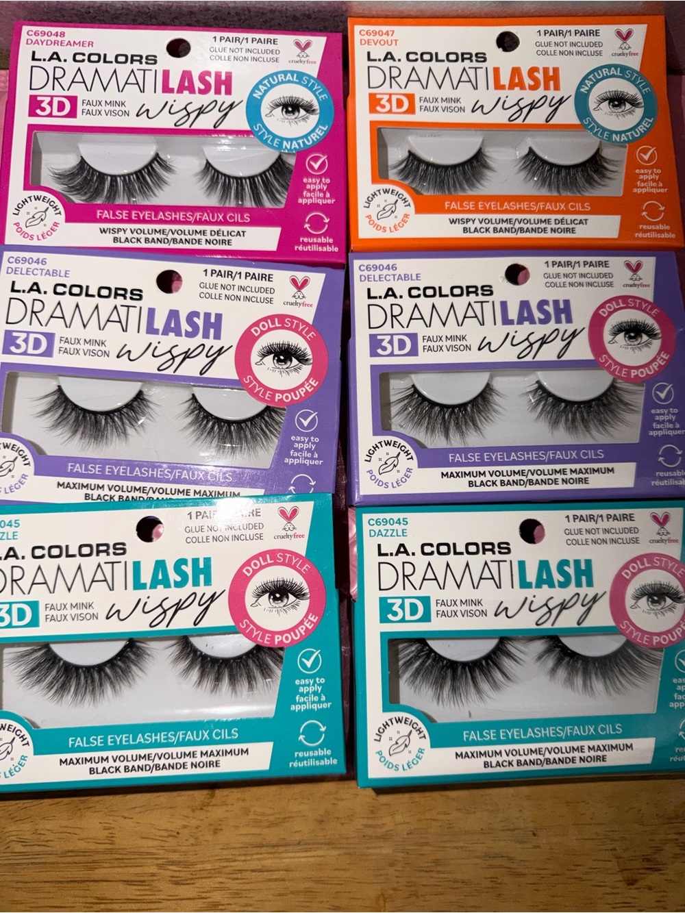 L.A. COLORS DramatiLash 3D Wispy False Eyelashes - Black